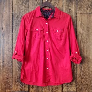 Tommy Hilfiger red button down medium